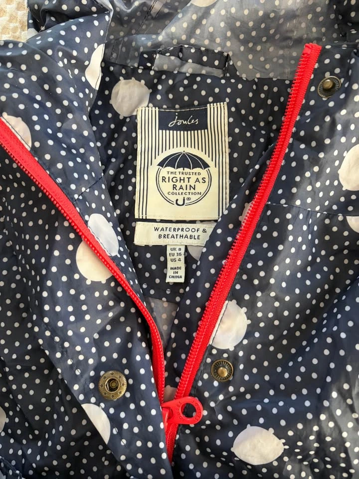 Joules Packable Raincoat with Polka Dots - photo 4