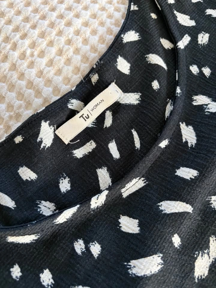 Monochrome Black & White Baggy Maxi Dress Size 4-6 (Maternity?) - photo 3