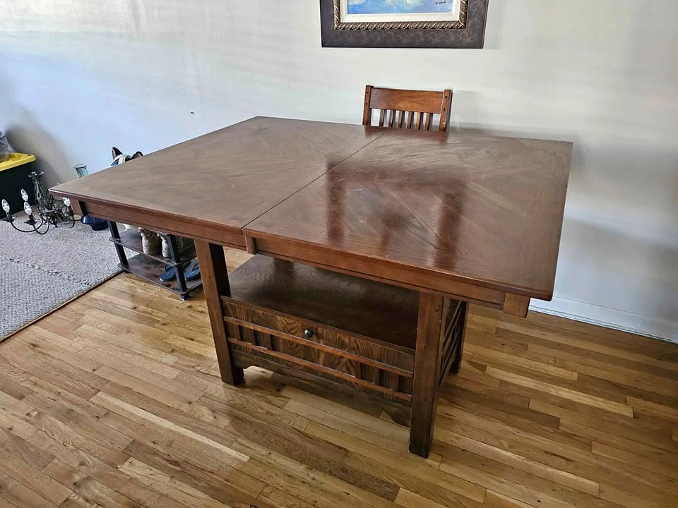 Wood Dining Table and 3 Chairs