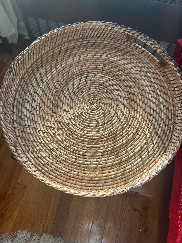 Rattan Waven Round Tray - photo 2