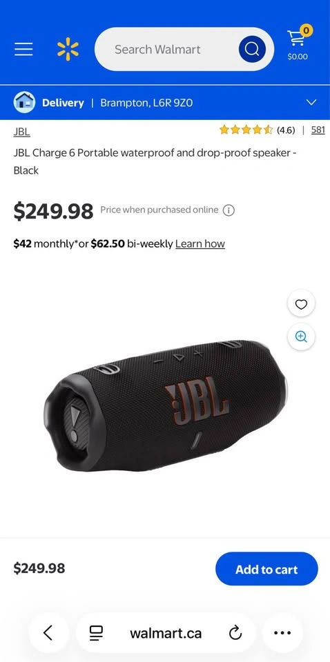 JBL Charge 6 Portable Waterproof Bluetooth Speaker - Black - photo 2