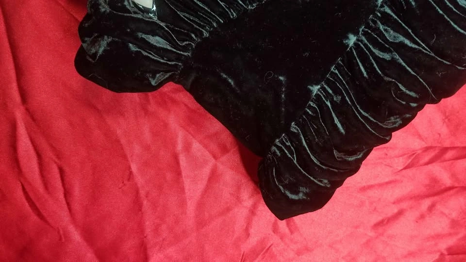 bebe Black Velvet Ruched Cami Top EUC - photo 2