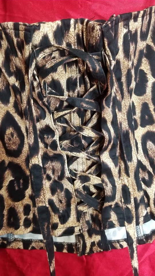 Tripp NYC Leopard Print Lace-Up Corset Top - photo 3