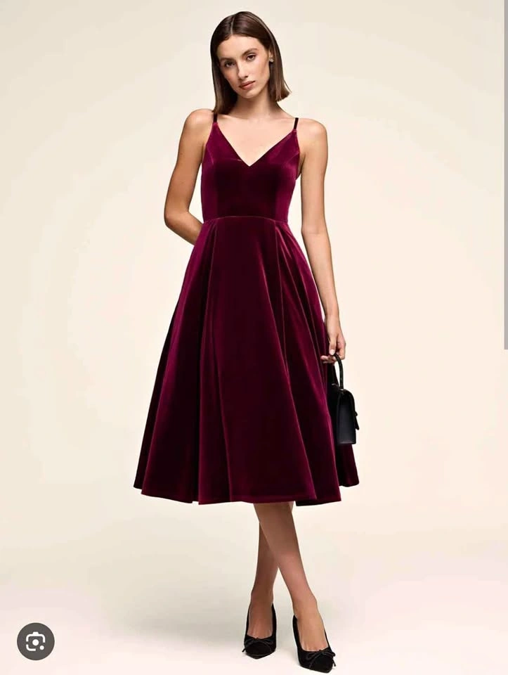 Le Chateau Red Velvet Dress Gala or Prom