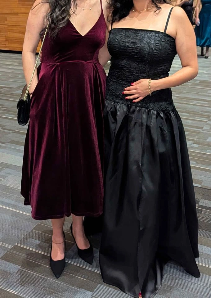 Le Chateau Red Velvet Dress Gala or Prom - photo 2