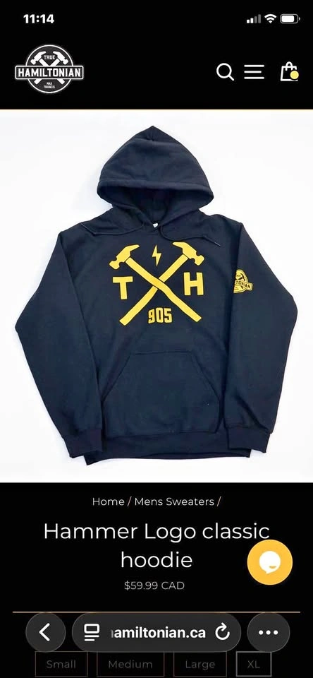 🔨The Hammer 🔨 Logo Classic Hoodie - Black XL