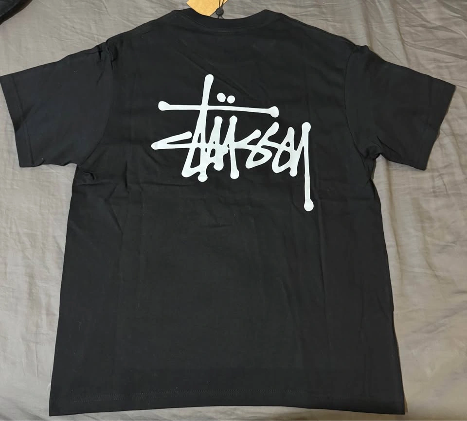 Stüssy T-Shirt - Medium - Black with White Logo - photo 2