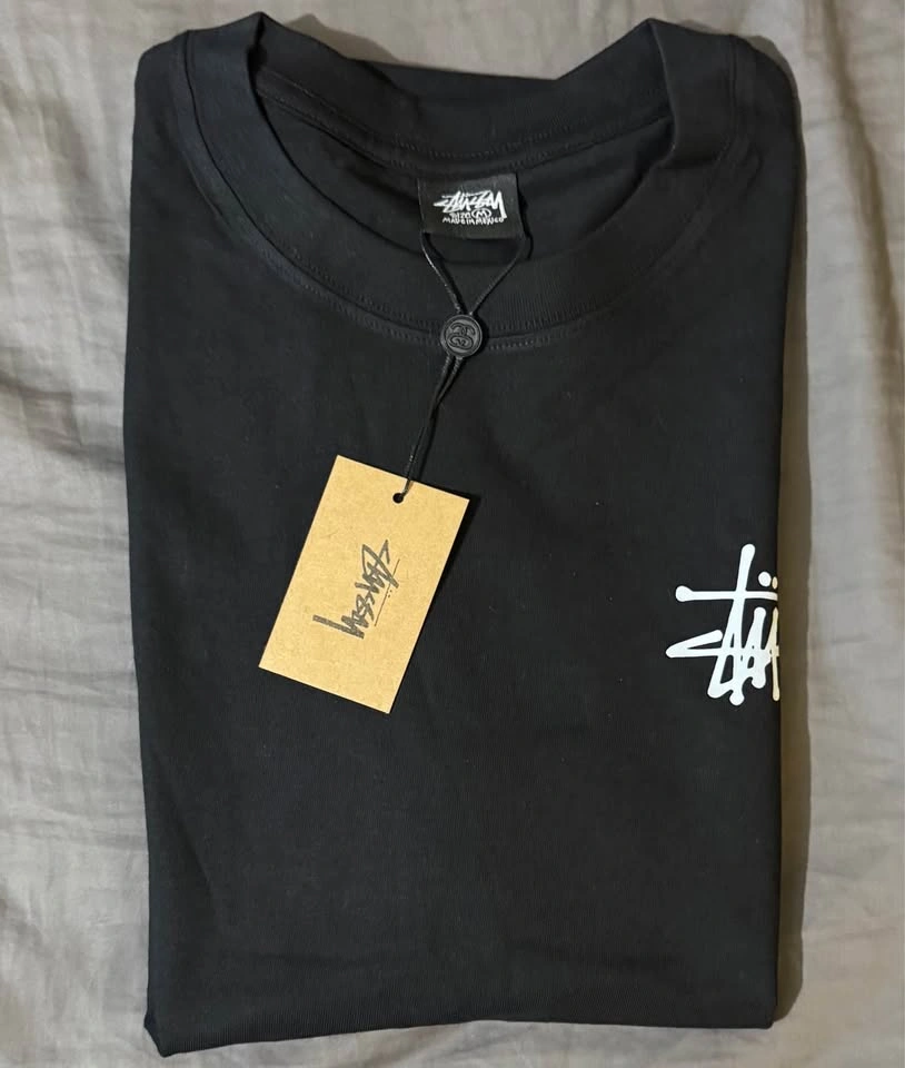 Stüssy T-Shirt - Medium - Black with White Logo - photo 4