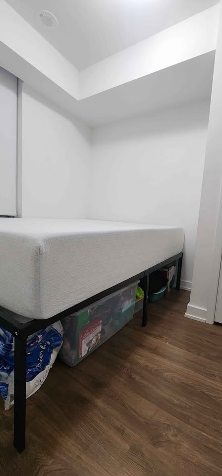 Queen size 12' Mattress and bed frame for sale - photo 3