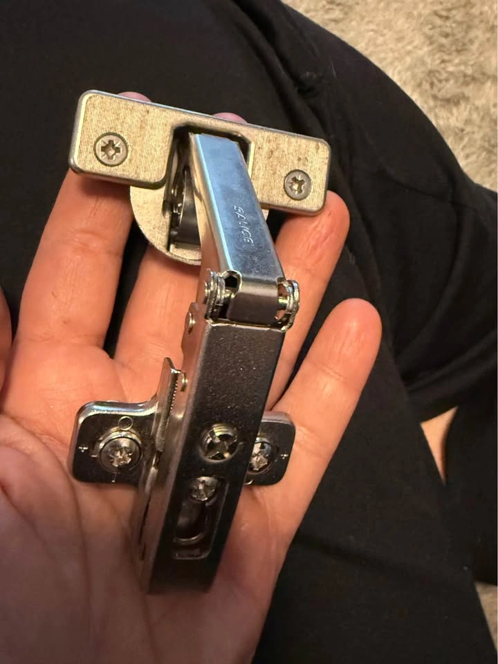 4 Pack : Pie-Cut Corner Hinge, Salice, 70° Opening Angle, Nickel - photo 4