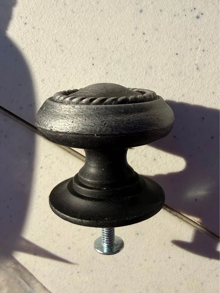6 Pack - Rope Braid Antique Pewter Cabinet Knobs - photo 4