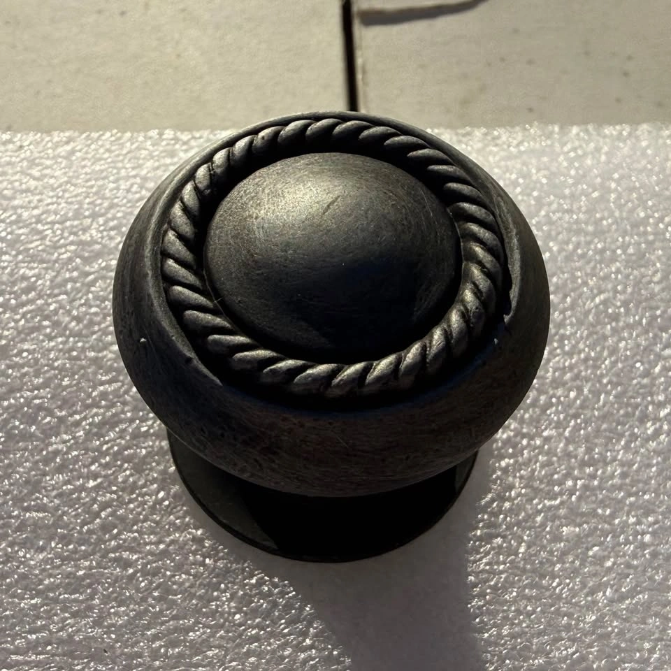 6 Pack - Rope Braid Antique Pewter Cabinet Knobs - photo 5