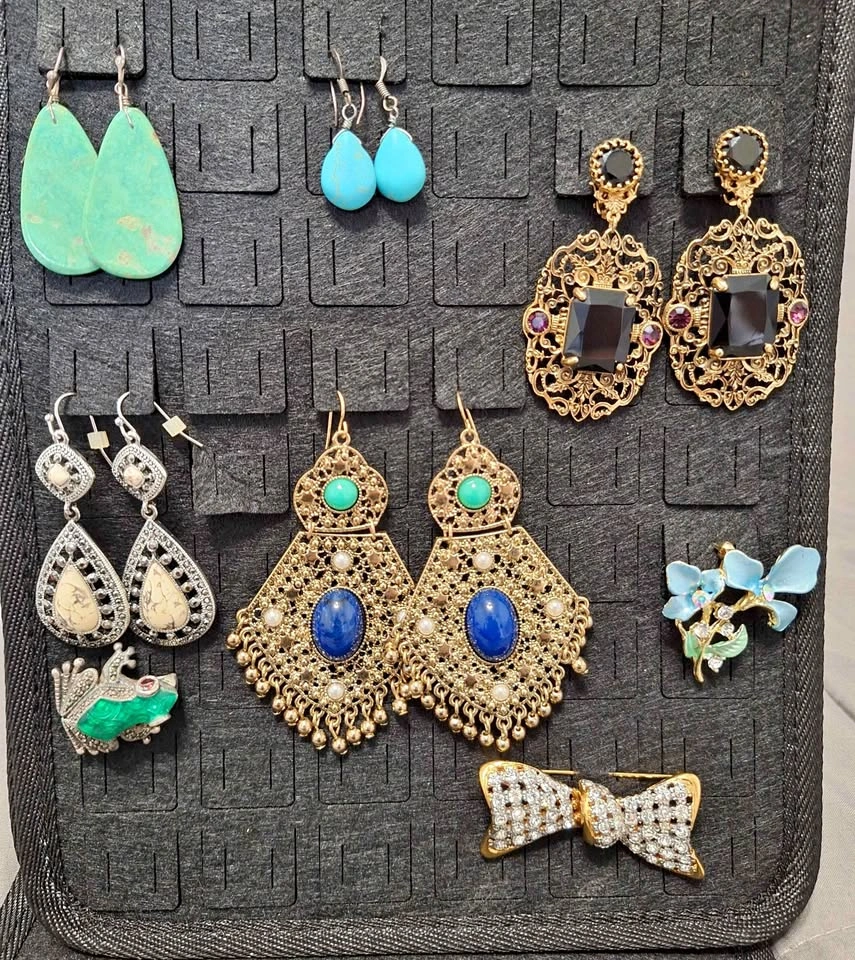 Vintage Brooches, Earrings, Silver