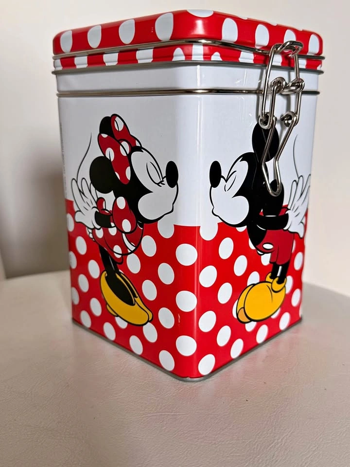 Disney Mickey & Minnie Polka Dot Metal Storage Tin