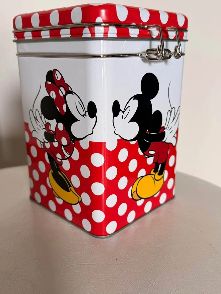 Disney Mickey & Minnie Polka Dot Metal Storage Tin - photo 3
