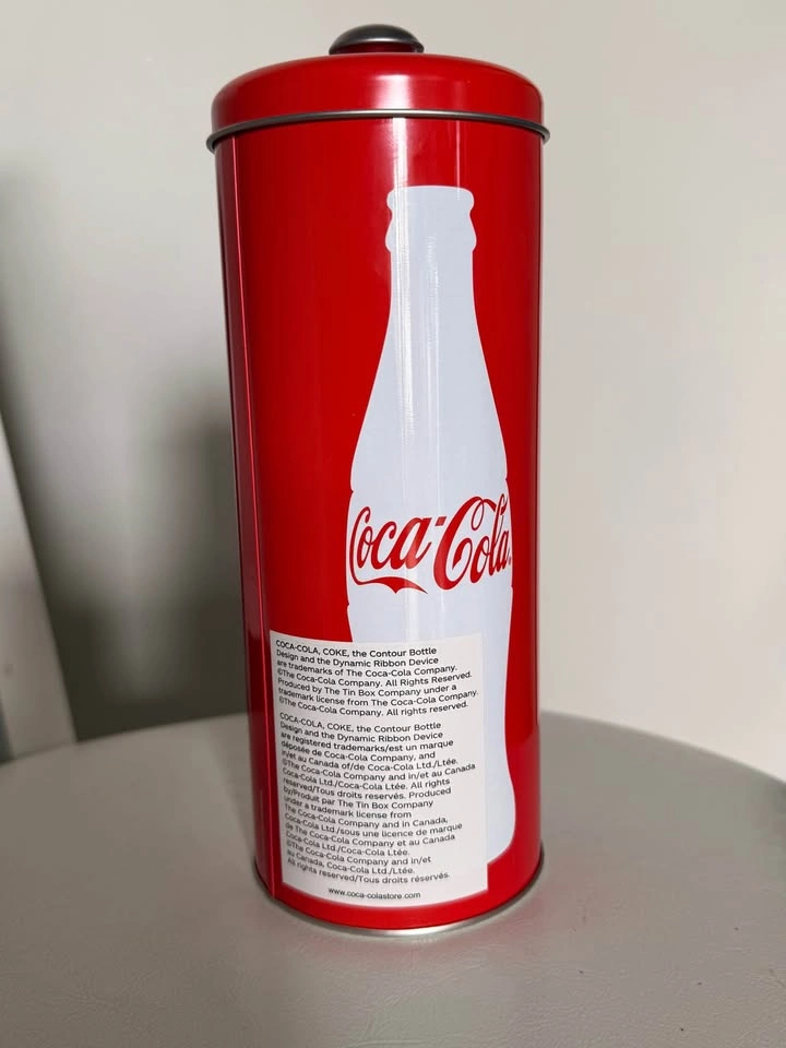 Coca-Cola Tin Straw Dispenser with 20 Paper Straws - photo 3