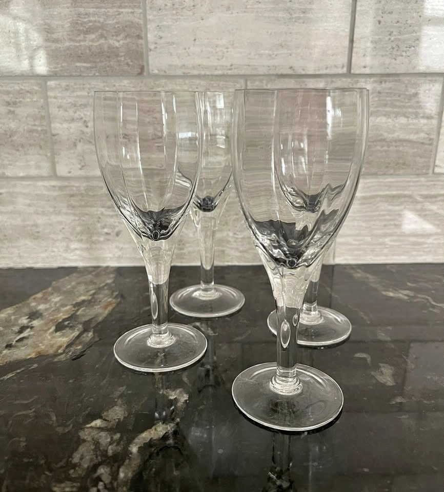 Set of 4 Italian Crystal Liquor Glasses - Cristalleria d’Arte