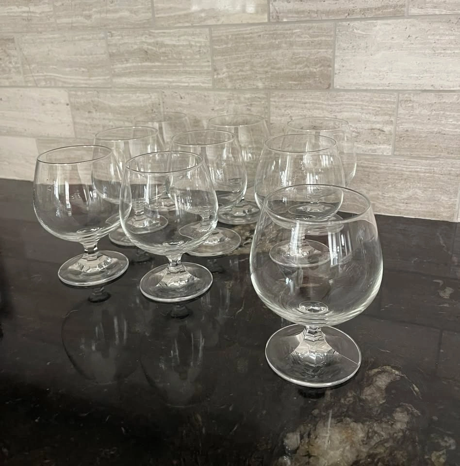 6 Crystalline Brandy Glasses - Classic Snifters - photo 2