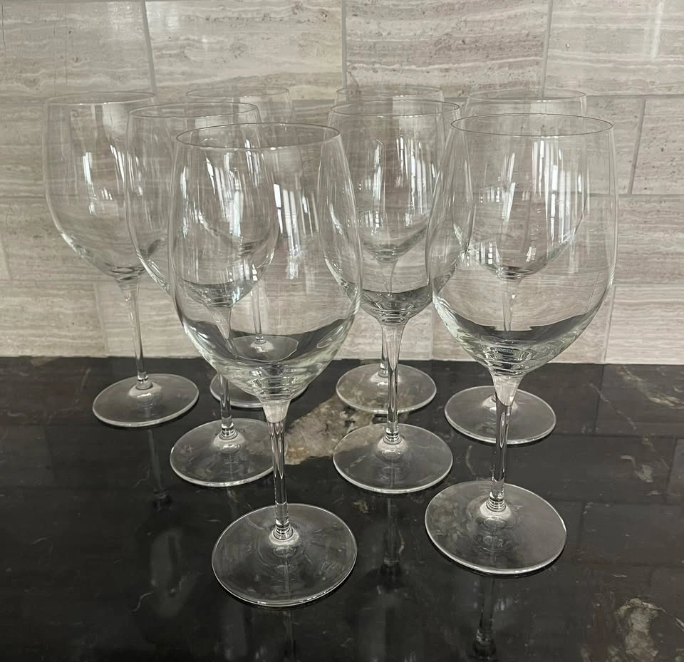 8 Luigi Bormioli Crystal Wine Glasses - Large - photo 2