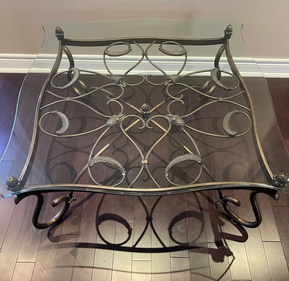 Hooker Furniture Coffee Table + Side Table Set – Bronze Base - photo 2
