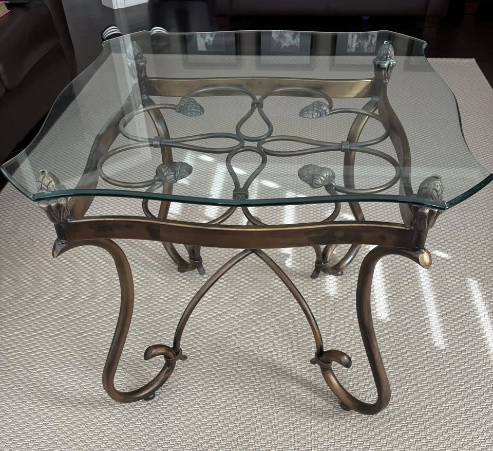 Hooker Furniture Coffee Table + Side Table Set – Bronze Base - photo 4