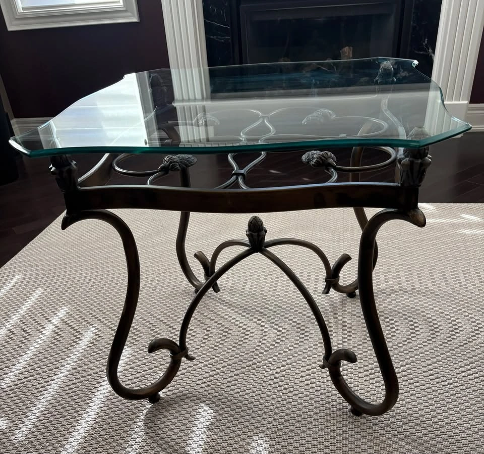 Hooker Furniture Coffee Table + Side Table Set – Bronze Base - photo 5