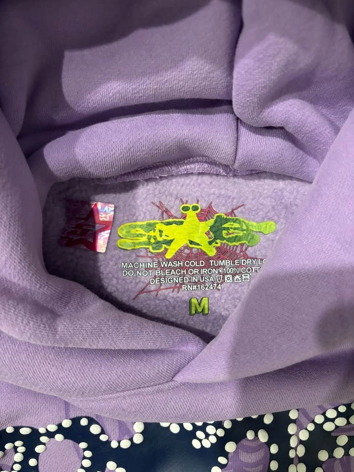 Sp5der Acai hoodie purple - photo 4