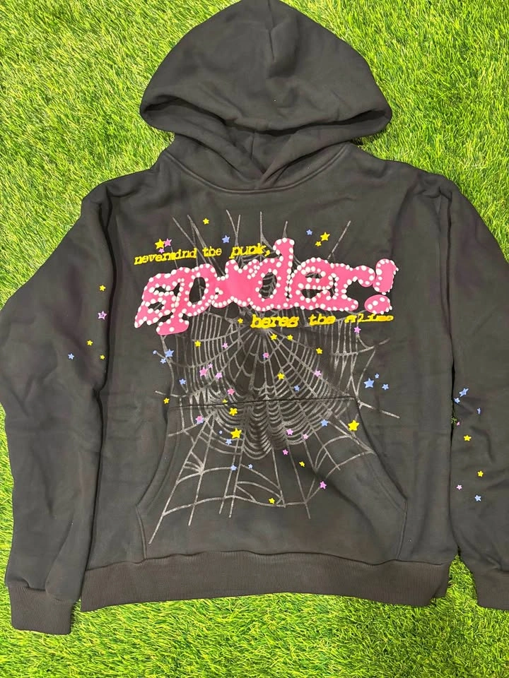 P*NK V2 Sp5der hoodie black