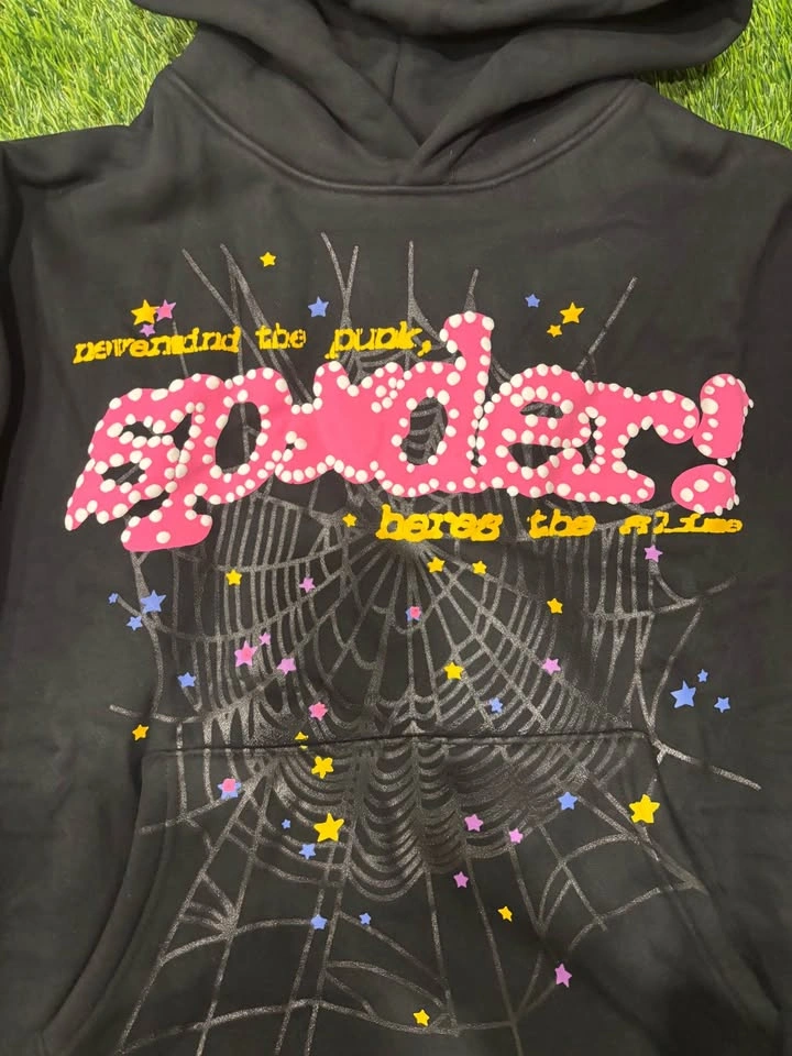 P*NK V2 Sp5der hoodie black - photo 2