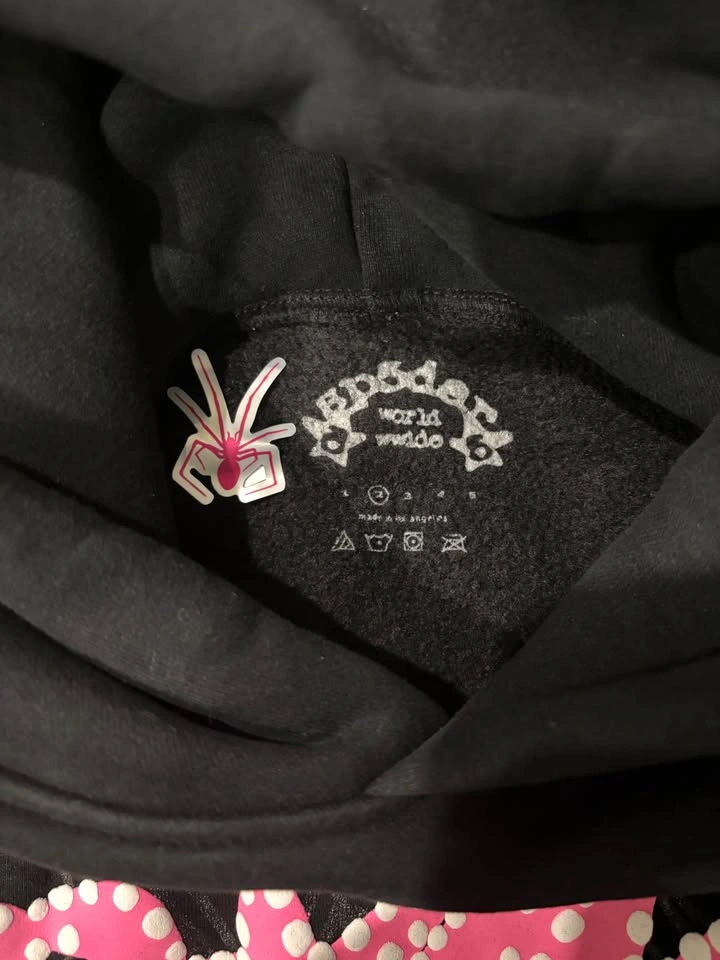 P*NK V2 Sp5der hoodie black - photo 4