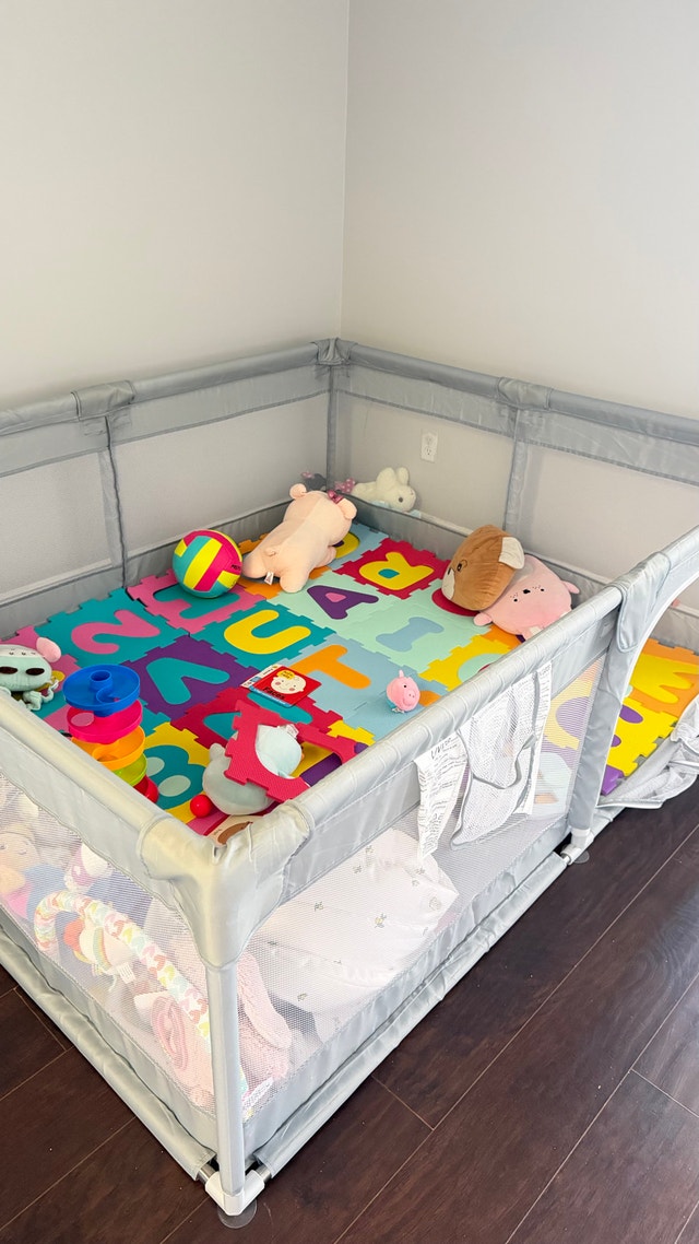 LIVINGbasics Baby Playpen - Activity Center with Puzzle Mat - photo 3