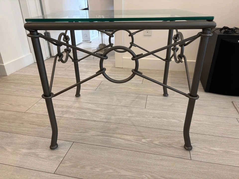 Modern Glass & Metal End Table – Stylish Accent Table - photo 2