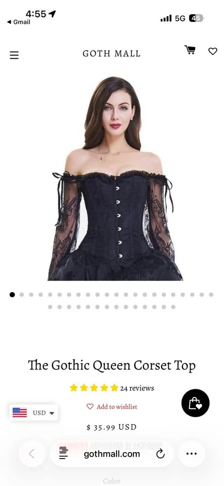 Goth mart queen dress corset top - photo 2