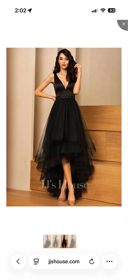 Jjs House PROM/ EVENING gown black plus Sz