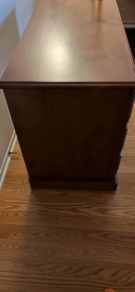 Wooden Desk with Drawers and Keyboard Tray - photo 4