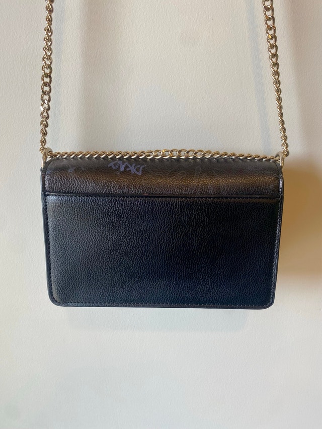 DKNY Black Leather Graffiti Print Purse - photo 3