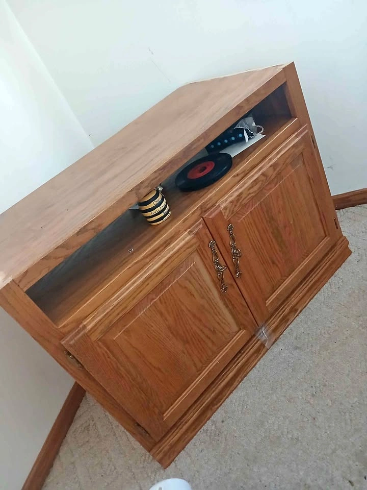 Wood Cabinet with Wheels