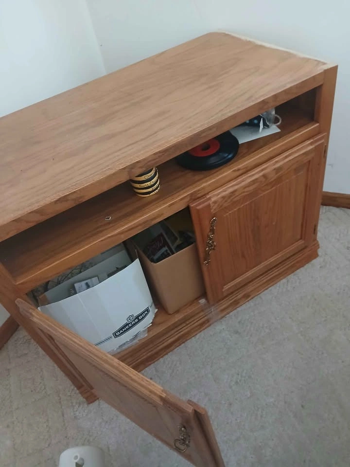 Wood Cabinet with Wheels - photo 2