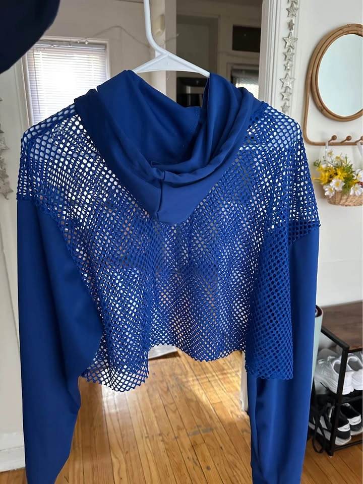 Blue Mesh Hoodie - photo 2