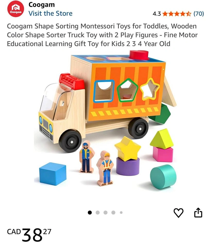 Shape Sorting Montessori Toys for Toddles