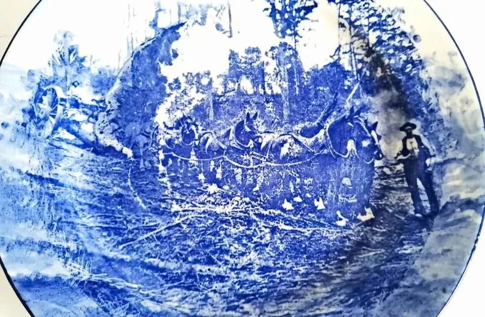 Royal Doulton Blue Transferware Antique Charger Plate image indicator(2)