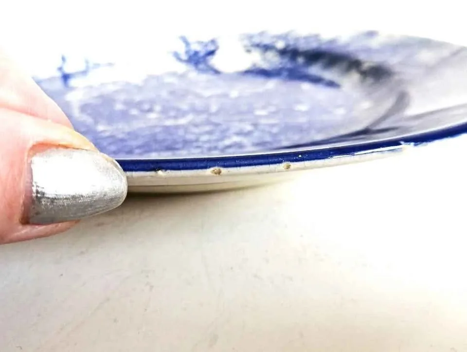 Royal Doulton Blue Transferware Antique Charger Plate image indicator(6)