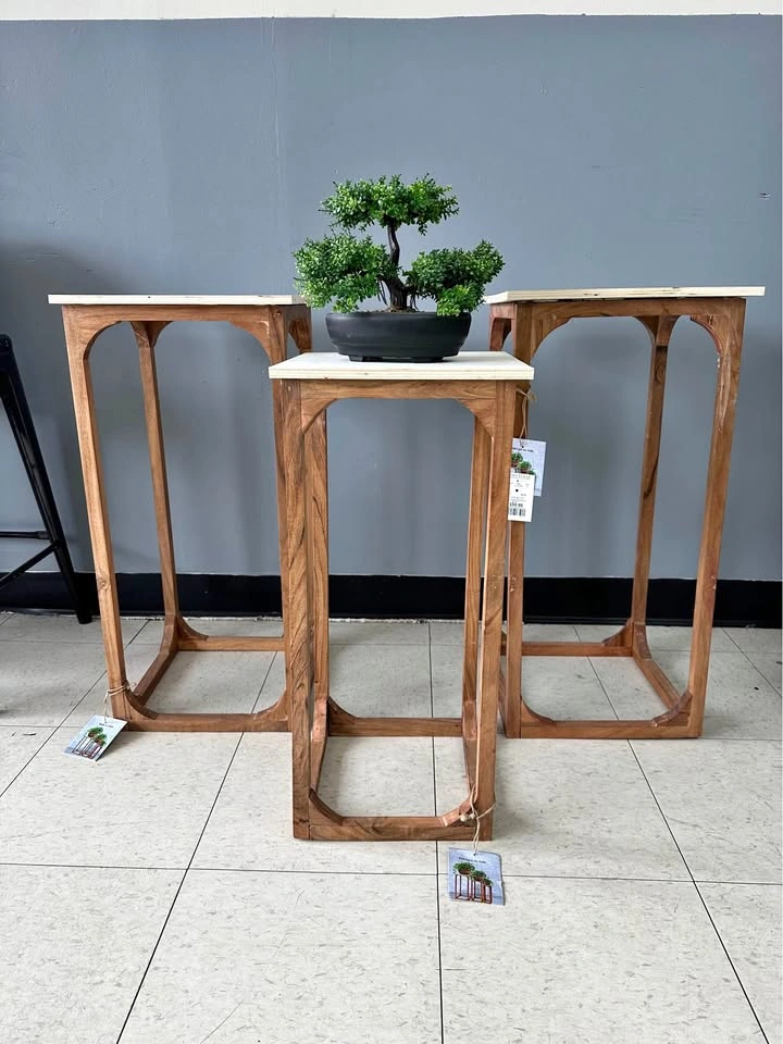 New Set of 3 Wooden Plant Stands / Side Tables