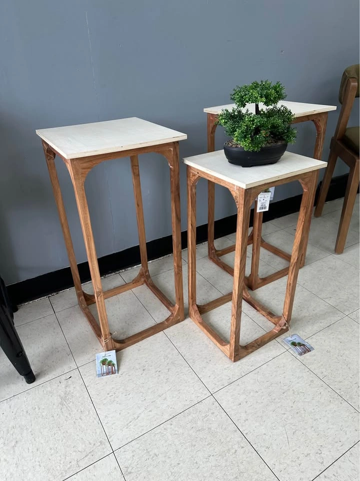 New Set of 3 Wooden Plant Stands / Side Tables - photo 3