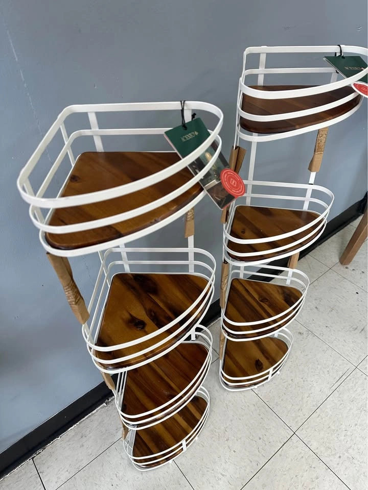 ACENTO Wood Shelf White Frame Corner Shelving Units (2) - photo 2