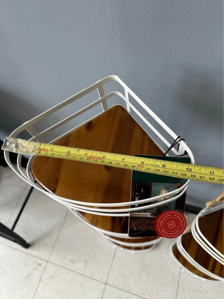 ACENTO Wood Shelf White Frame Corner Shelving Units (2) - photo 4