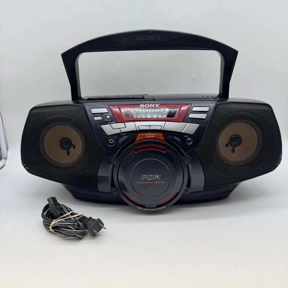 Sony CFD-G50 CD Cassette Boombox Tested Working - photo 2