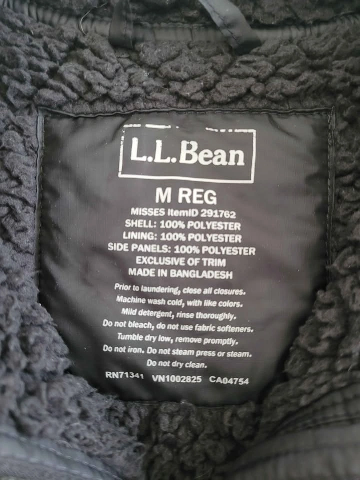 L.L.Bean Black Fleece Lined Women M Vest - photo 3