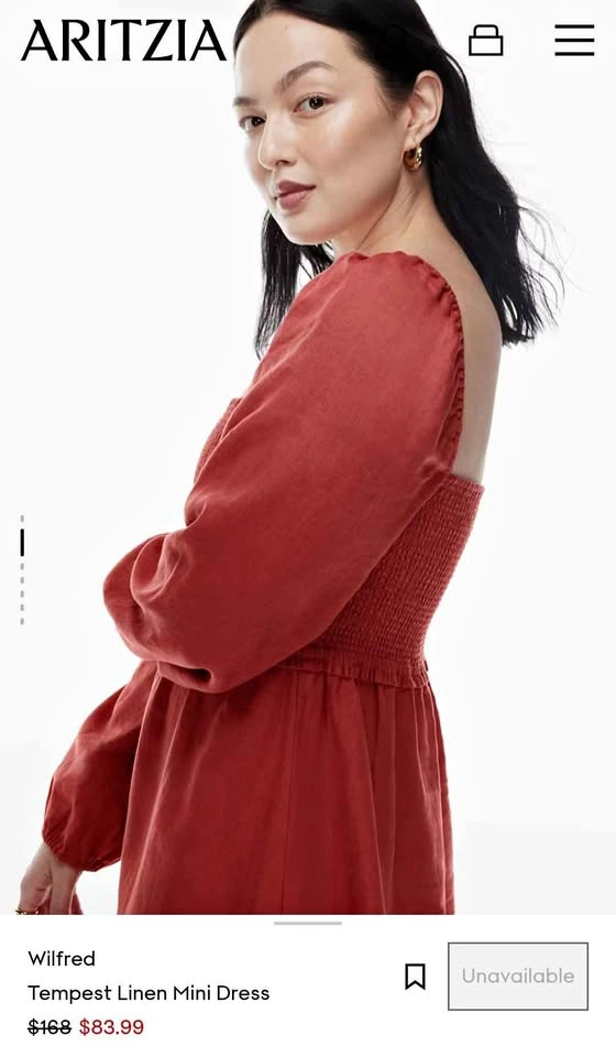 Wilfred Tempest Linen Mini Dress