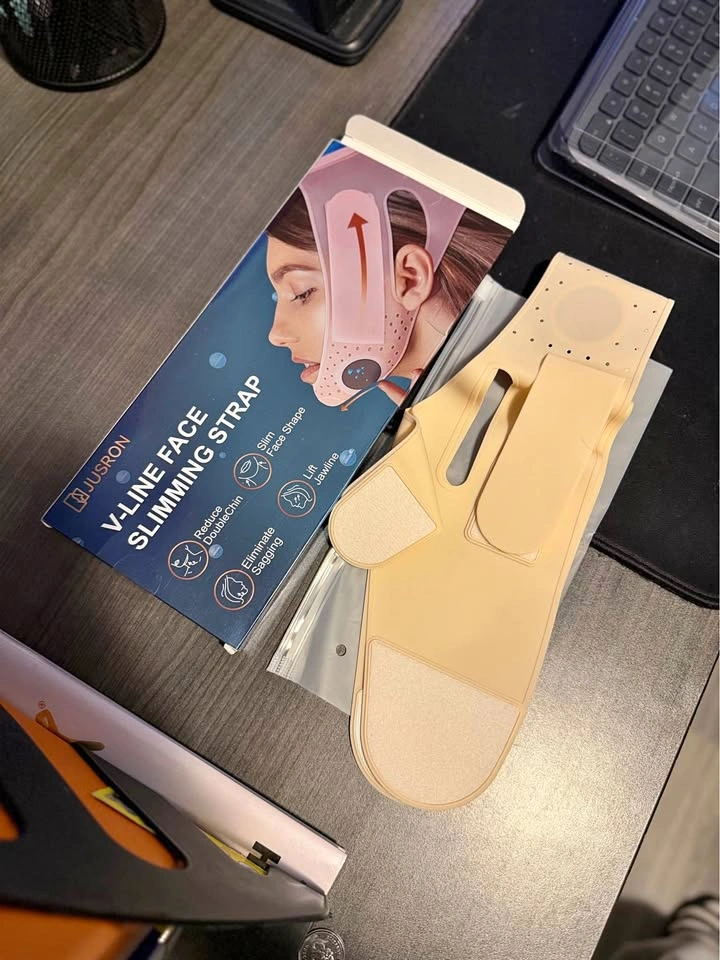JUSRON V Line Face Tape with Soft Silicone - Chin Strap